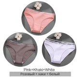 Women's Cotton Briefs Women's Panties Sexy Female Underpants Solid Color Panty Intimates Women Underwear M-2XL