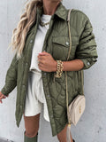 Zingj And Winter 2023 New Plaid Casual Trend Lapel Single Breasted Cotton-Padded Coat
