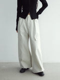 [Daihe] Autumn New Leisure Day Silk Cotton Rubber Tendon Waist Stick Bag Temperament Versatile Overalls Pants Female H7108-Outfit