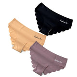 For Women Seamless Panty Set Solid Invisible Underwear Sexy Low Waist Briefs Women's Underpants Lingerie Dropship 3