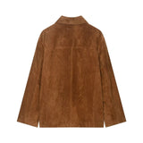 Women's 2025 New Burst Retro Anti-Skinned Velvet Long-Sleeved Jacket