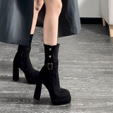 Martin Boots Frosted Western Model 2025 Coarse And Thin Design Style Fashion French Style Boots Autumn And