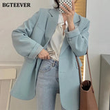 New Spring Autumn Loose Women Jacket Blazer Casual Notched Collar Long Sleeve Female Jackets 2021 Ladies Suit