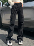 Low Waist Y2K Straight Leg Pants-Outfit