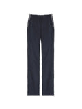 Street Ribbon Contrast Color Wide Leg Pants- Outfit