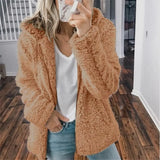 new women's hooded woolen fleece autumn and winter