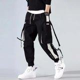 Men's Autumn And Winter Loose Tide Brand Ruffian Handsome Ins Hip-Hop Hip-Hop Wide-Legged Pants With Many