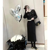 Summer Fashion Elegant Two Piece Skirt Set Women Designer Button Pleated Y2K Skirt Suit Female Casual Korean Mini Skirt