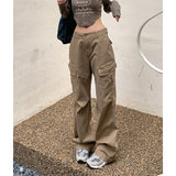 Ruched Khaki Baggy Cargo PantsOutfit