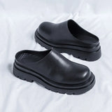 Zingj Chef Men's Shoes Spring Work Special Pure Black Anti-Slip One Foot Pedal Work Protection Tide Shoes