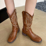 Travel Wearing Boots 2025 Autumn New Rough And Ethnic Knight Boots With Small Long