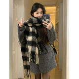 Casual Elegant Women Coat Korean Style Woolen Autumn and Winter Girl Suit Blazer Slim Look Office Lady Jacket