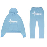 Street Tide Brand Alphabet Printed Sweater Set For Men And Women Hip Hop Street Loose Hooded