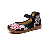 Zingj Shoes Beef Tendon Bottom Loose Fat Feet Large Size Women's Shoes Middle-Aged And Elderly Mother Shoes Embroidered Cloth Shoes Single