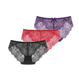 Sexy Lace Underwear Women Transparent Low Waist Panties Cotton Crotch Briefs for Girls Breathable Seamless