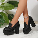 New Large-Size Temperament Comfortable Thick-Sed Mary Jane Fashion High Heel Single Shoes