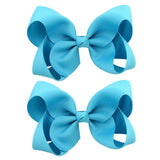 4'' Cute Solid Grosgrain Ribbon Bowknot Hair Clips For Girls Handmade Hairpins Barrettes Headwear Kids Hair
