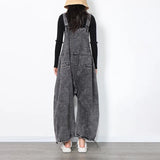 Zingj Waist Strap Jeans Fall 2024 New Loose Version Large Pocket Design Personality Wide Leg Pants