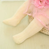 0-6 Yrs Spring Summer Autumn Cute Baby Girls Mesh Cable Knit Tights Cotton Breathable Pantyhose For Toddler Girls