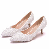 Spring Side Thin Heel Single Shoes Spring Shoes 2025 New Female Fragrant Style College Lace High