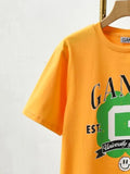 vintage chic smiley print T-shirt women 2022 summer short sleeve round neck cotton cozy tees casual tops female
