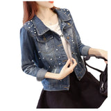 Zingj 2024 Add Fat Plus Size Denim Coat Female Fat Sister Korean Version Show Thin Jacket Fat MM Short Loose Jacket-Outfit