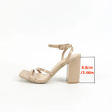 High-Heeled Women's Sandals Fashion Comfortable With Sandals Exposed Simple Square Temperament And Female