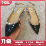 Sandals High Heels Women 2025 Summer New Small Design Rivet Tip French Style Heced