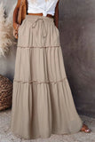 Women's Summer New Wood Ear Layered Skirt High Waist Tight With Lotle Side