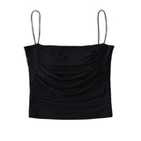 Zingj Trend Women's Pure Color Spicy Girls' Casual Blouse Sexy Slim With Chest Cushion Short Style Navel