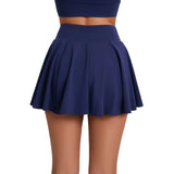 Zingj Pleated Sports Skirt Contains Tennis Bag Quick Drying Tennis Skirt Pants Prevent Naked Fitness Skirt 9905- Outfit
