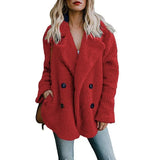Women Winter Teddy Coat Female Warm Faux Fur England Coat Casual Oversized Soft Fluffy Fleece Jackets