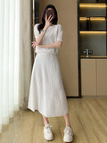 Luxury Small Fragrant Style Knitted Dress Dress Women's New Hollow Half-Dress Two