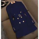 Fried Street Blaze Jacket Women's Long 2025 Spring And Autumn New Temperament British Wind Single Buckle Wind Wind Wind Wind Buckle
