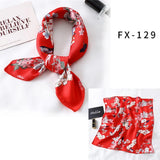 Square Silk Scarf Women Fashion Print Small Neck Scarfs Office Lady Hair Band Foulard Hand Kerchief Female Bandana