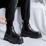 Zingj Boots Men 2023 New British Low Pipe Men's Premium Platform Martin