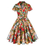 Robe De Cocktail Pinup Rockabilly Dress Midi Cotton Tunic Sundress Causal Vintage 60s 50s Big Swing Summer Party