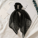 Chiffon Ribbon Hair Scrunchies Hair Ties Rope Women Elastic Hair Bands Scarf Ponytail Holder Girls Hair Accessories