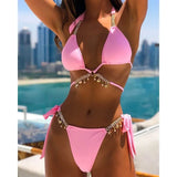 Bikini 2020 Sexy Swimwear Women Swimsuit Cut Out Brazilian Bikini Set Bandage Beach Wear Swimwear Female Bathing