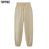 womens fleece pants high waist joggers pants leisure trousers korean style sweatpants causal