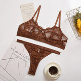 Lace Lingerie Women's Underwear Set Sexy Lace Erotic Lingerie Set Female Underwear Set Lace Bra Panties Underwear