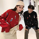 Sweater Men Women Clothing Outerwear Knitted Kawaii Clothes Harajuku Cropped Jumper Pull Tops Sweaters Long Sleeve