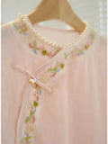 Design Is Super Beautiful, Summer Temperament, Thin Style, New Chinese Style, European Style, European Yarn, Pink Shirt, New Style For Women In