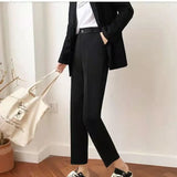 Zingj Suit Suit Female Fall 2024 Korean Version Of Loose Professional Office Worker Suit Jacket Formal Dress College Style-Outfit