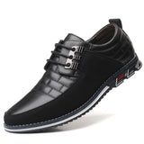 Zingj New Men's Round Head Men's Casual Single Shoes Front Lace Casual Shoes Plus Size Men's