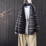 spring and autumn fashion new products all-match loose V-neck long-sleeved knitted cardigan women's casual