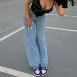 Women Jeans Baggy Jeans Higt Waist Fashion Vintage Loose Denim Trousers Female Casual Straight Pants Streetwear Y2k 2000s