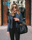 Women Coat Jackets PU Leather Keeps Warm Fashion Long Sleeve black blue Coat Thick Warm Female Jacket 2020 tops