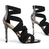 Fashion Sandals Women Feel Fine Heel Pointed Fish Mouth Cool Slippers Foot Ring Strap Roman