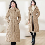Fashion Cotton-Padded Clothes Female Long Money Over The Knee Can Remove Cap Down Cotton-Padded Jacket Show Thin Two Wear Can Take Off Discharge Cotton-Padded Clothes Add Thick Coat-Outfit